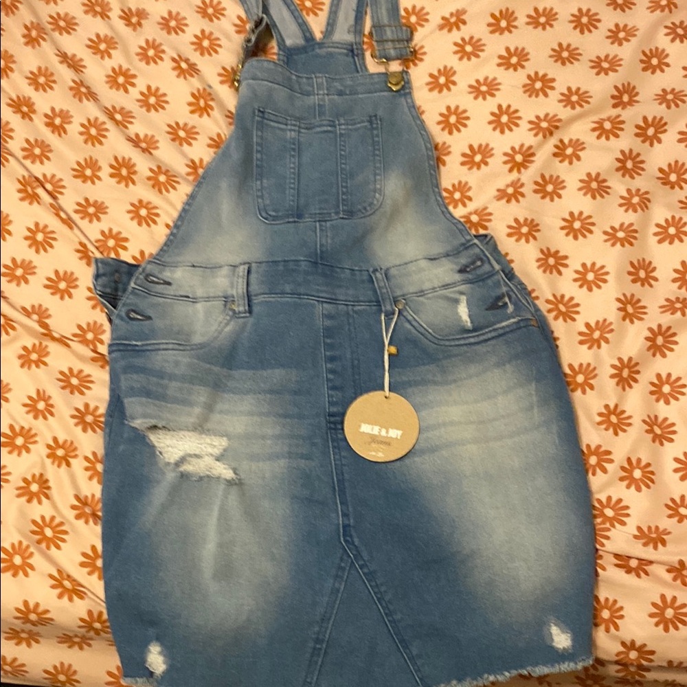Denim Blue Distressed Jumpsuit